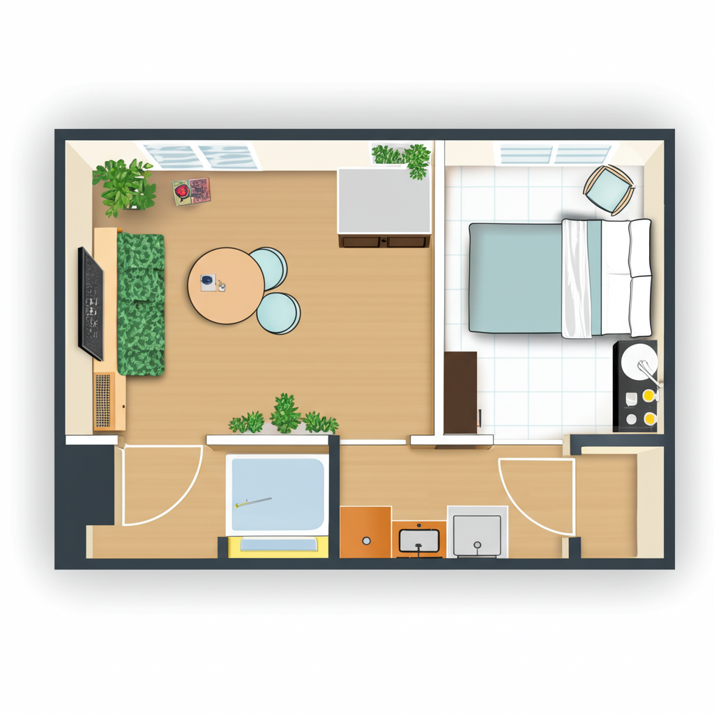 Compact Studio Apartment