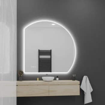 D-Shaped LED Bathroom Mirror