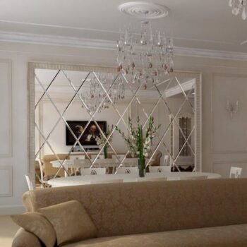 Decorative Beveled Glass Wall Panel