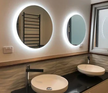 Round Backlit Bathroom Mirror