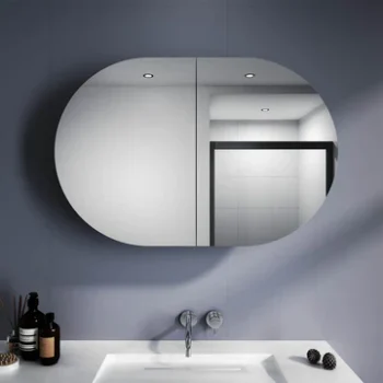Oval Bathroom Mirror Cabinet