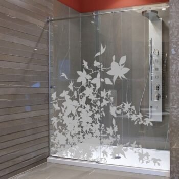 Etched Glass Wall Panel