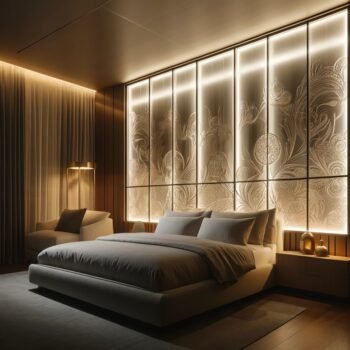 Backlit Glass Wall Panel
