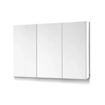 Jude 3 Door White Bathroom Mirror Cabinet