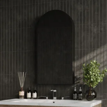 Luca Arch Black Shaving Cabinet