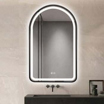Talon Arched LED Black Frame Mirror