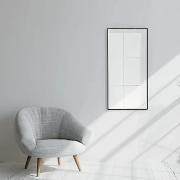 Valerian Black Framed Rectangular Mirror