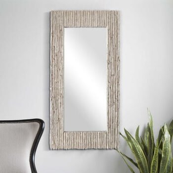 Vex Grey Frame Rectangular Wall Mirror