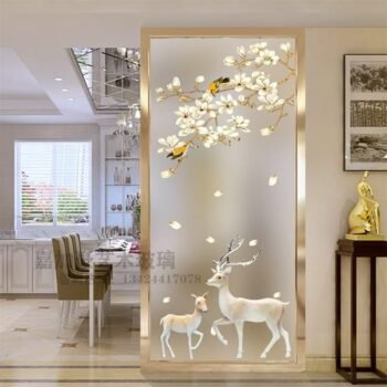 Patterned Privacy Glass Wall Panel