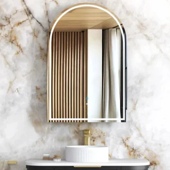 Rhodes Arch LED Shaving Cabinet - Black