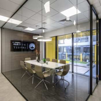 Curved Glass Partition