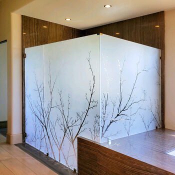 Etched Glass Partition