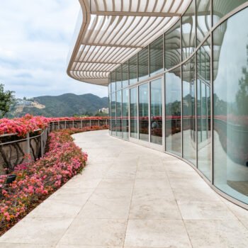 Curved Sliding Glass Partition