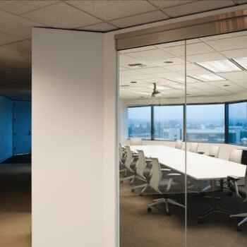 Floor to Ceiling Glass Partition