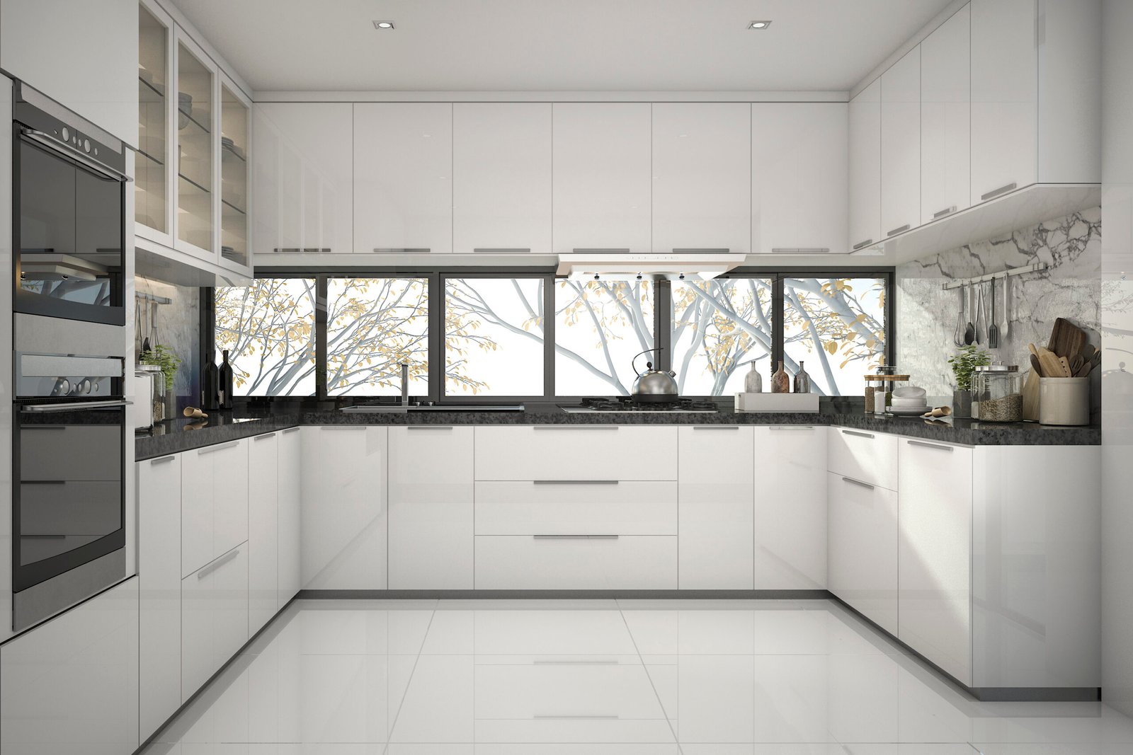 U Shape Modular Kitchen