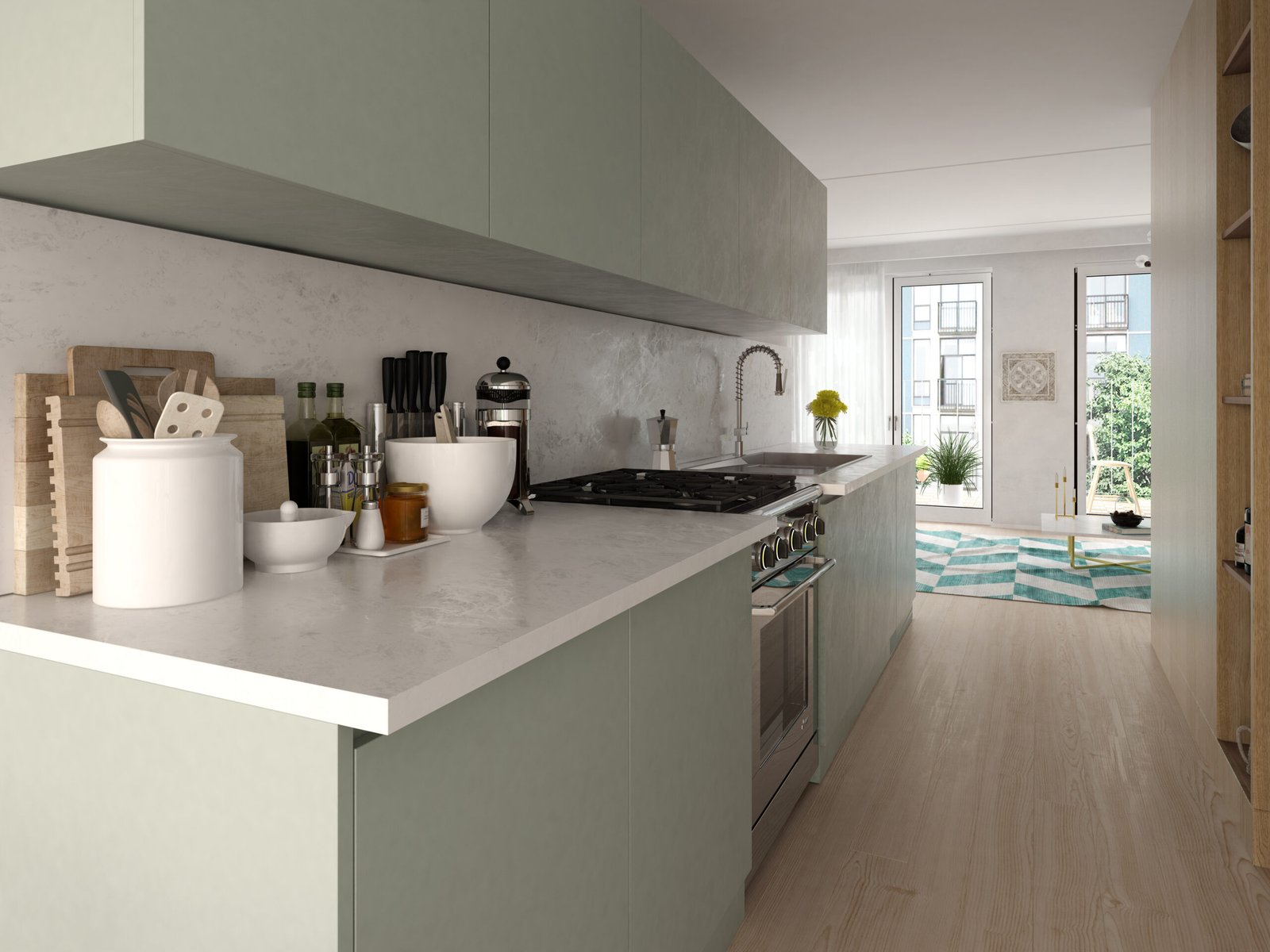 Inline Modular Kitchen